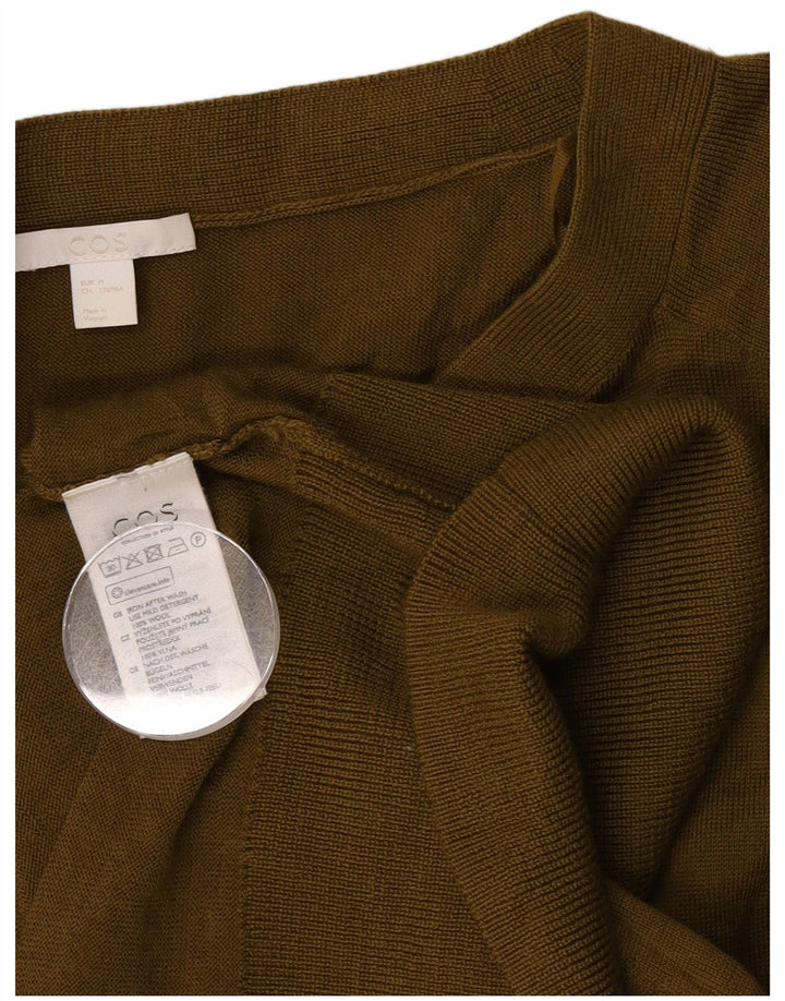 Maglione cardigan oversize da donna Cos UK 14 Lana verde medio