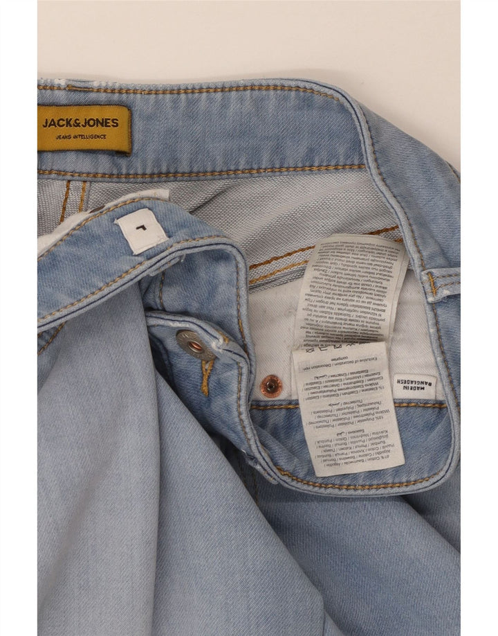 JACK & JONES Pantaloncini di jeans da uomo grandi W34 cotone blu