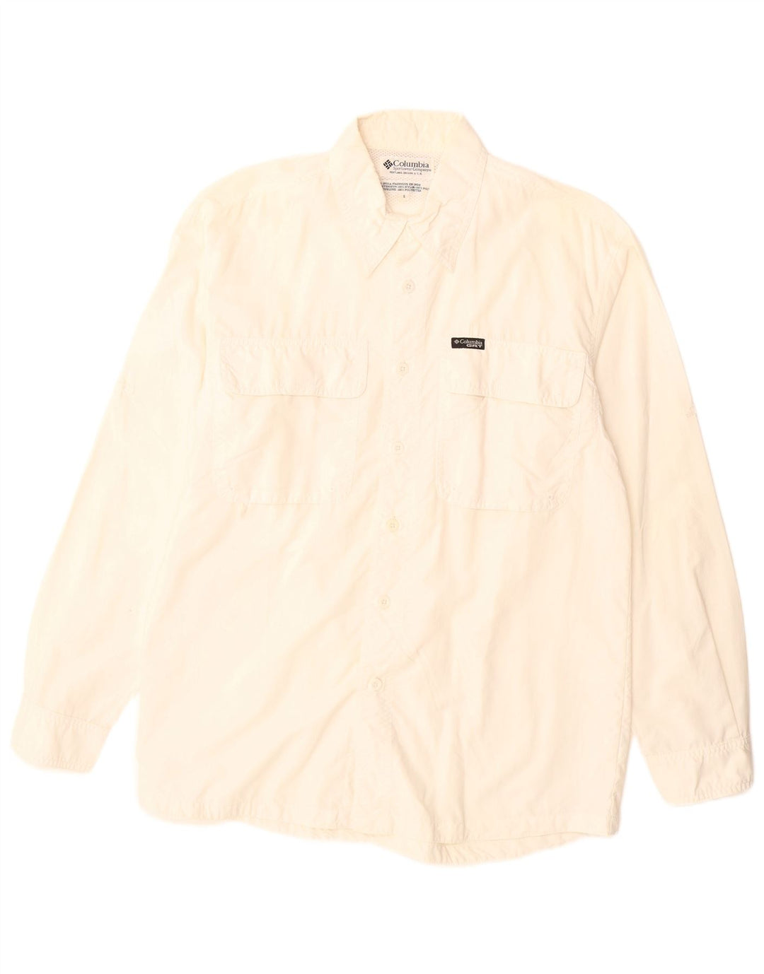 Camicia da uomo COLUMBIA piccola in nylon bianco sporco