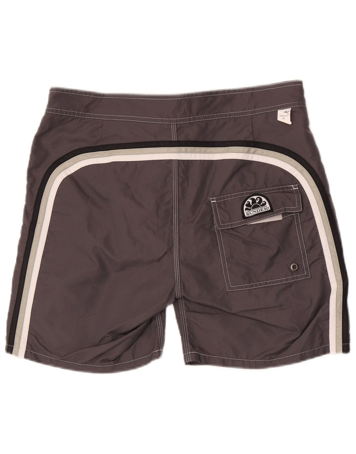 Pantaloncini da bagno da uomo Sundek in nylon grigio medio