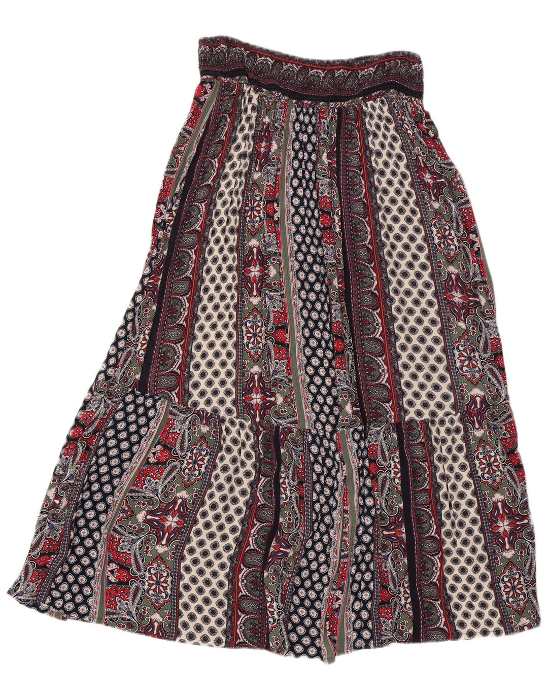 Gonna gypsy da donna Monsoon media W30 viscosa patchwork multicolore