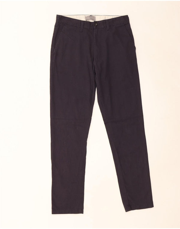 Pantaloni chino affusolati da uomo Marks & Spencer W30 L31 cotone blu navy