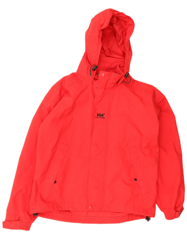 Giacca antipioggia da uomo con cappuccio Helly Hansen UK 36 piccola rossa
