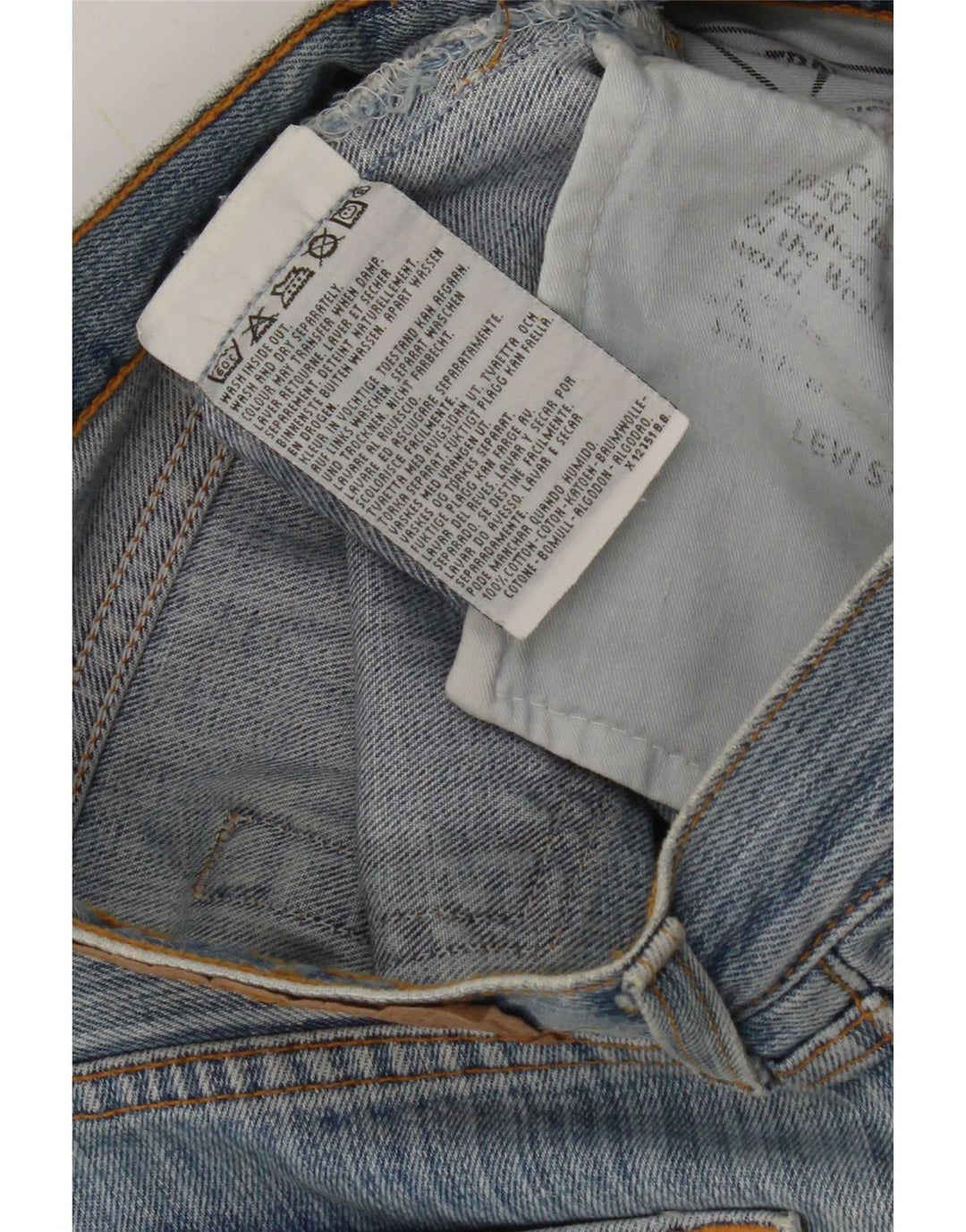 Jeans dritti Levi's 595 da donna W27 L32 cotone blu