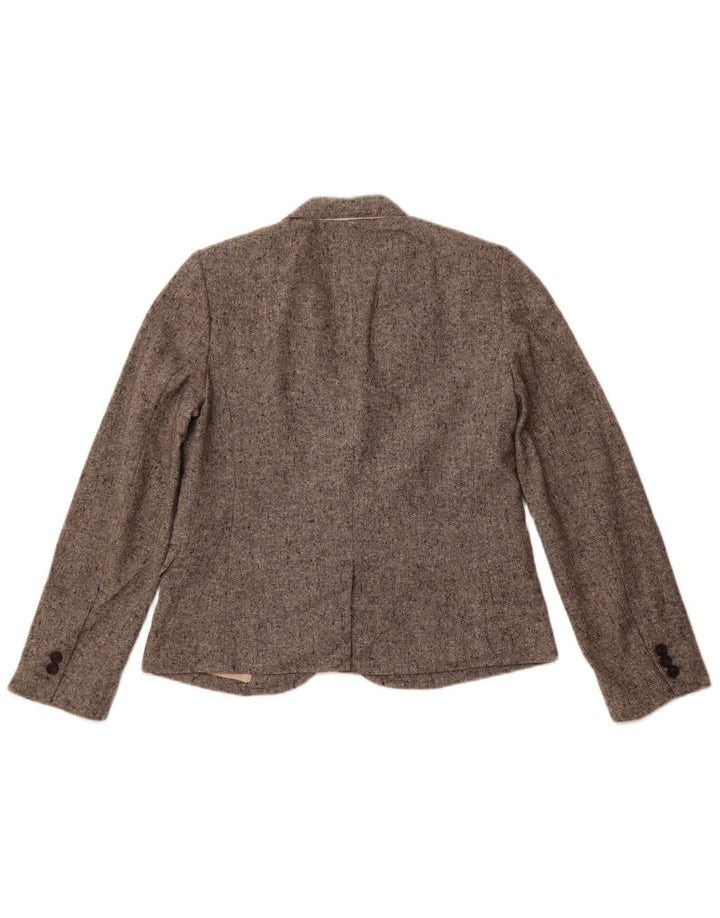J. CREW Giacca blazer da donna a 2 bottoni US 8 Lana screziata grigio medio