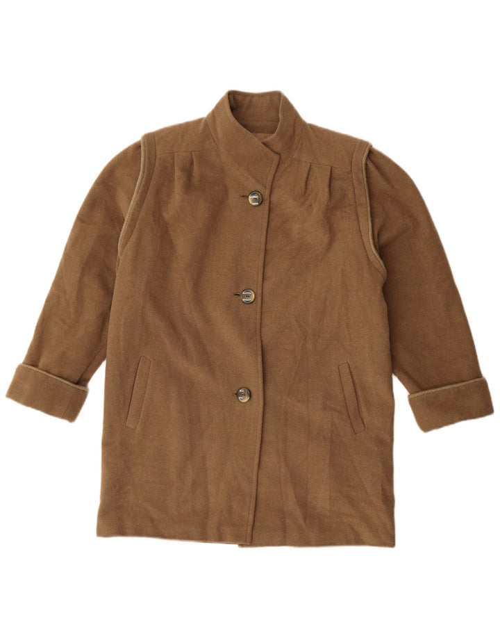Cappotto vintage da donna UK 16 grande beige