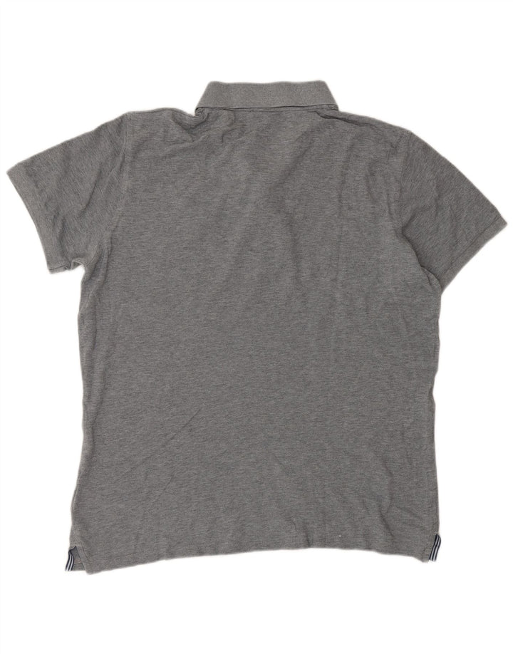 Polo da uomo Gant in cotone grigio medio