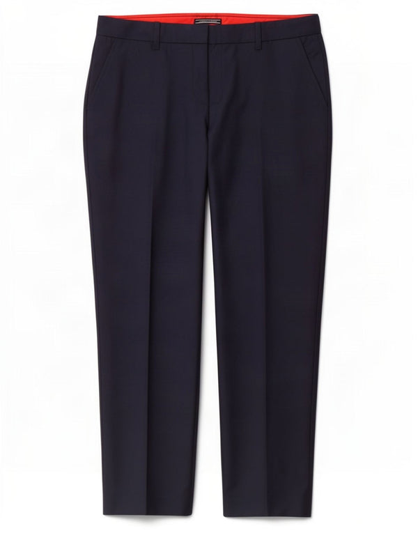 Pantaloni chino dritti da donna Tommy Hilfiger US 8 Medium W30 L28 Blu Navy