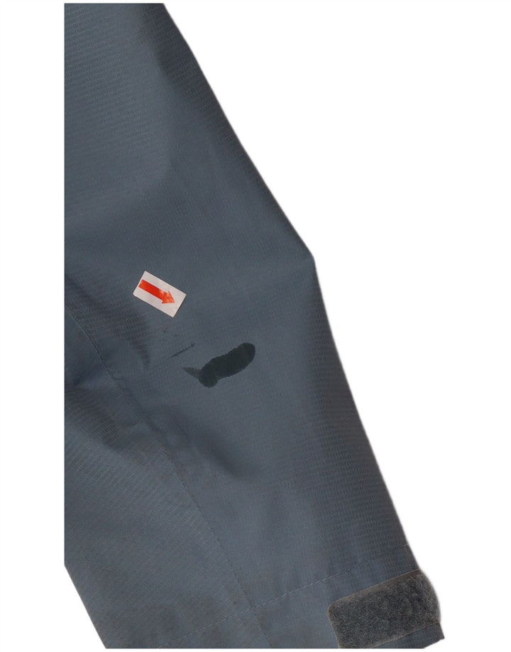 Giacca antipioggia con cappuccio da donna Adidas UK 14 poliestere blu medio