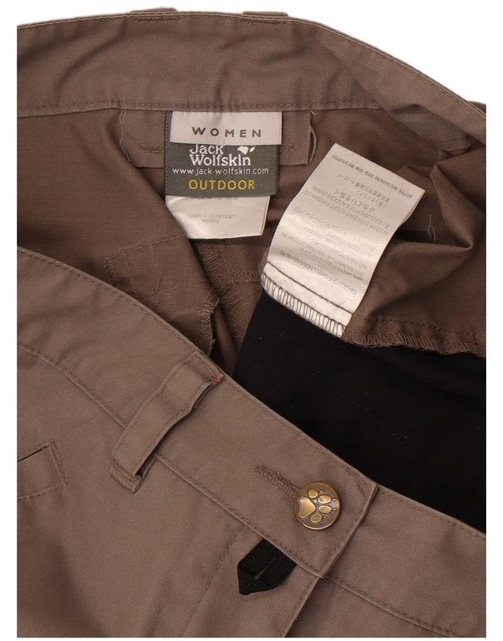 Pantaloni cargo da escursionismo da donna Jack Wolfskin piccoli W28 L29 poliestere grigio