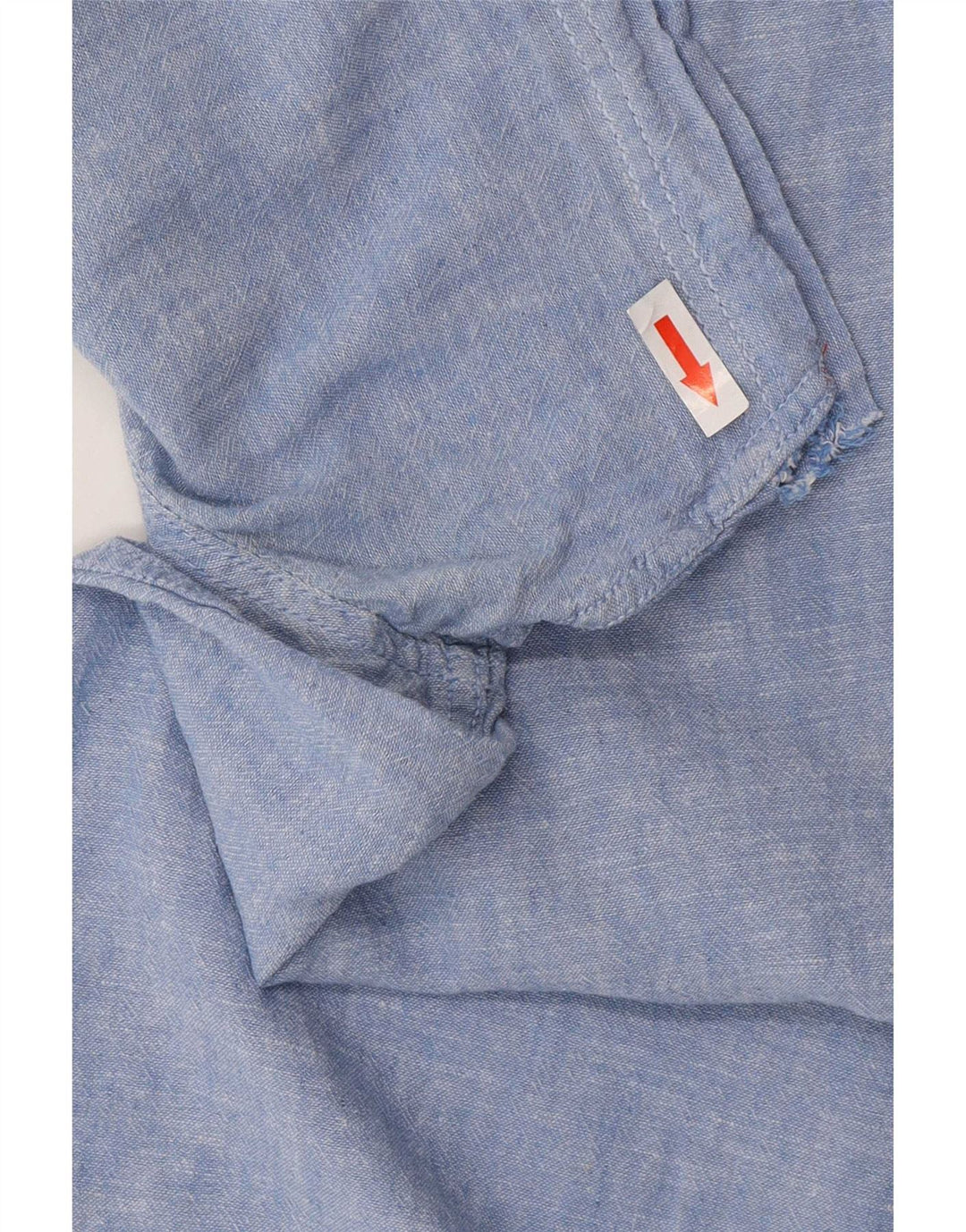 Camicia a maniche corte da uomo Fat Face piccola in lino blu