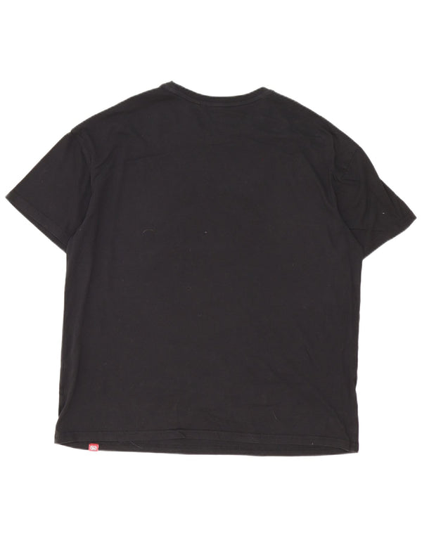 T-shirt grafica da uomo Ecko Unltd Top grande in cotone nero