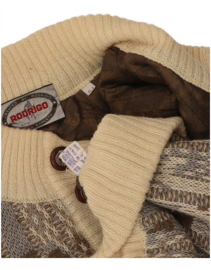 Maglione cardigan da uomo Rodrigo IT 54 XL Lana geometrica multicolore