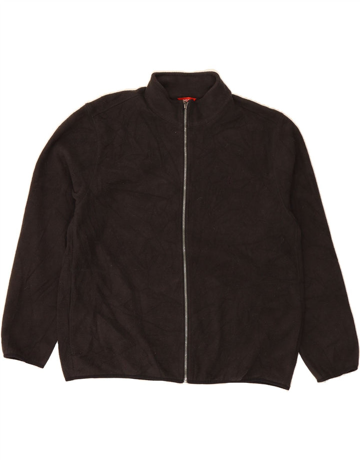 IZOD Mens Fleece Jacket UK 44 2XL Black Polyester Vintage Izod and Second-Hand Izod from Messina Hembry 