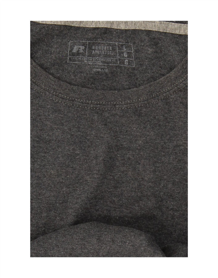 RUSSELL ATHLETIC Mens T-Shirt Top Large Grey Vintage Russell Athletic and Second-Hand Russell Athletic from Messina Hembry 