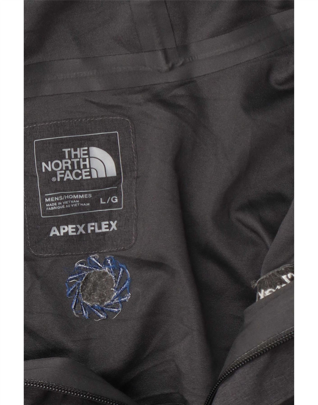 Giacca antipioggia da uomo con cappuccio The North Face UK 40 Large Grigia