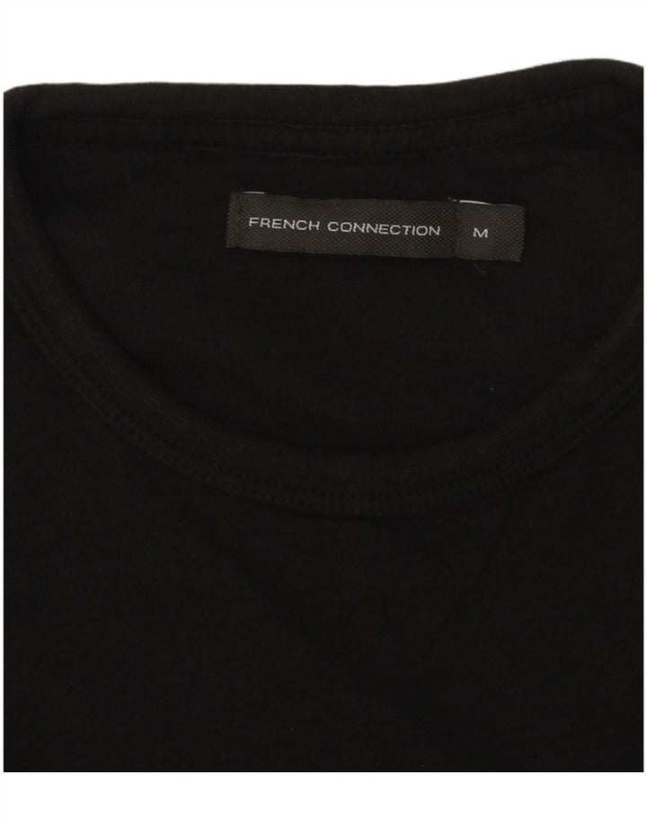 T-shirt da uomo French Connection Top in cotone nero medio