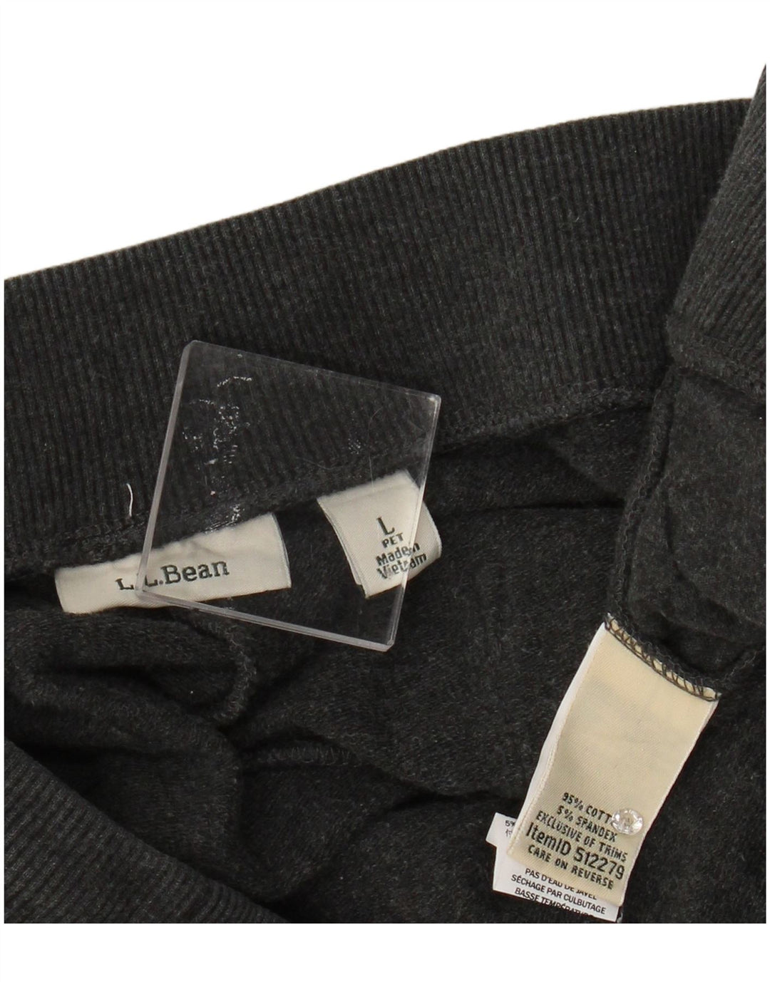 Pantaloni da tuta da donna L.L.BEAN Joggers UK 16 Large Grigio Cotone