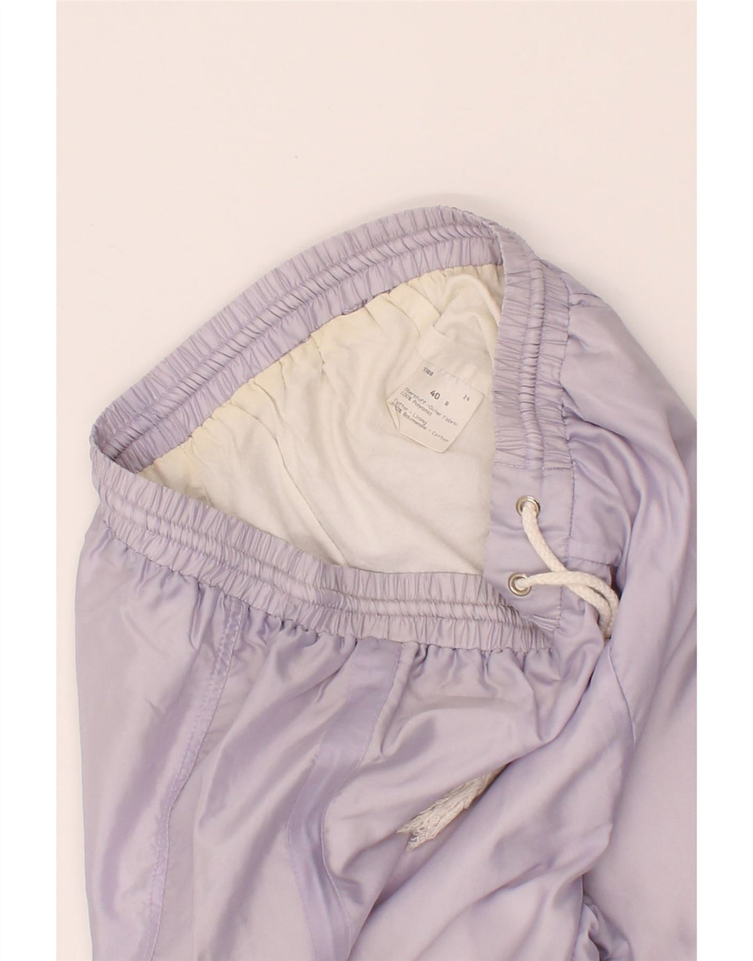 VINTAGE Womens Windbreaker Trousers EU 40 Medium  Purple Polyamide Vintage Vintage and Second-Hand Vintage from Messina Hembry 