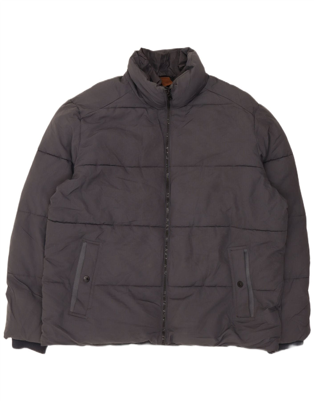 MARKS & SPENCER Giacca imbottita da uomo UK 44 2XL Poliestere grigio