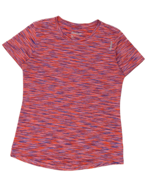 T-shirt Reebok da donna Top UK 12 poliestere chiazzato multicolore medio