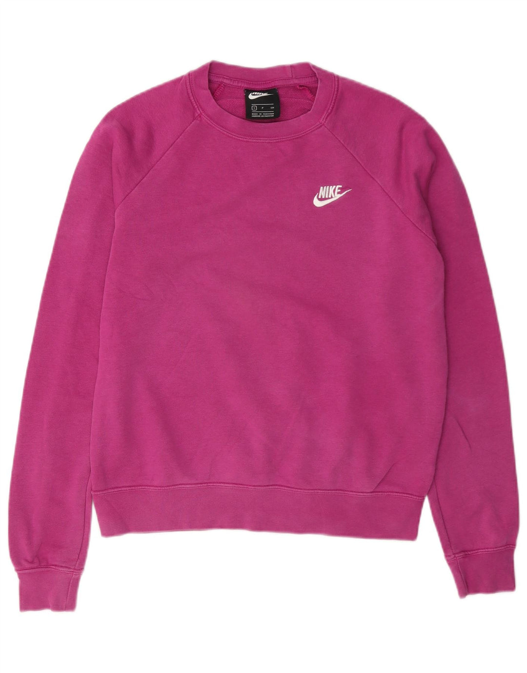 Felpa oversize da donna Nike Jumper UK 10 Small Pink Cotton