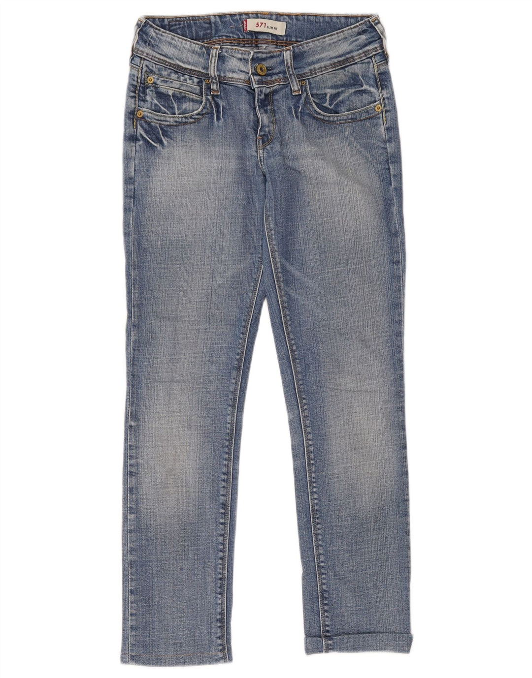 Jeans Levi's 571 Slim da donna W27 L34 cotone blu