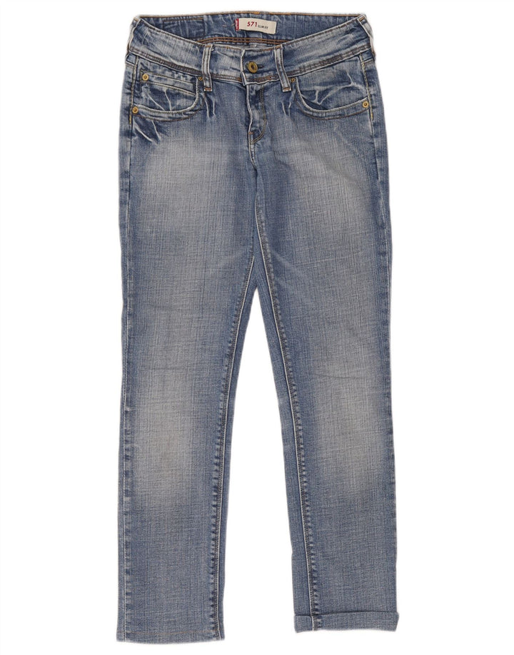Jeans Levi's 571 Slim da donna W27 L34 cotone blu