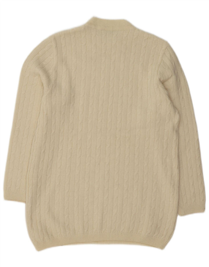 Maglione maglione girocollo da donna Rasica EU 38 Lana d'agnello bianco sporco medio