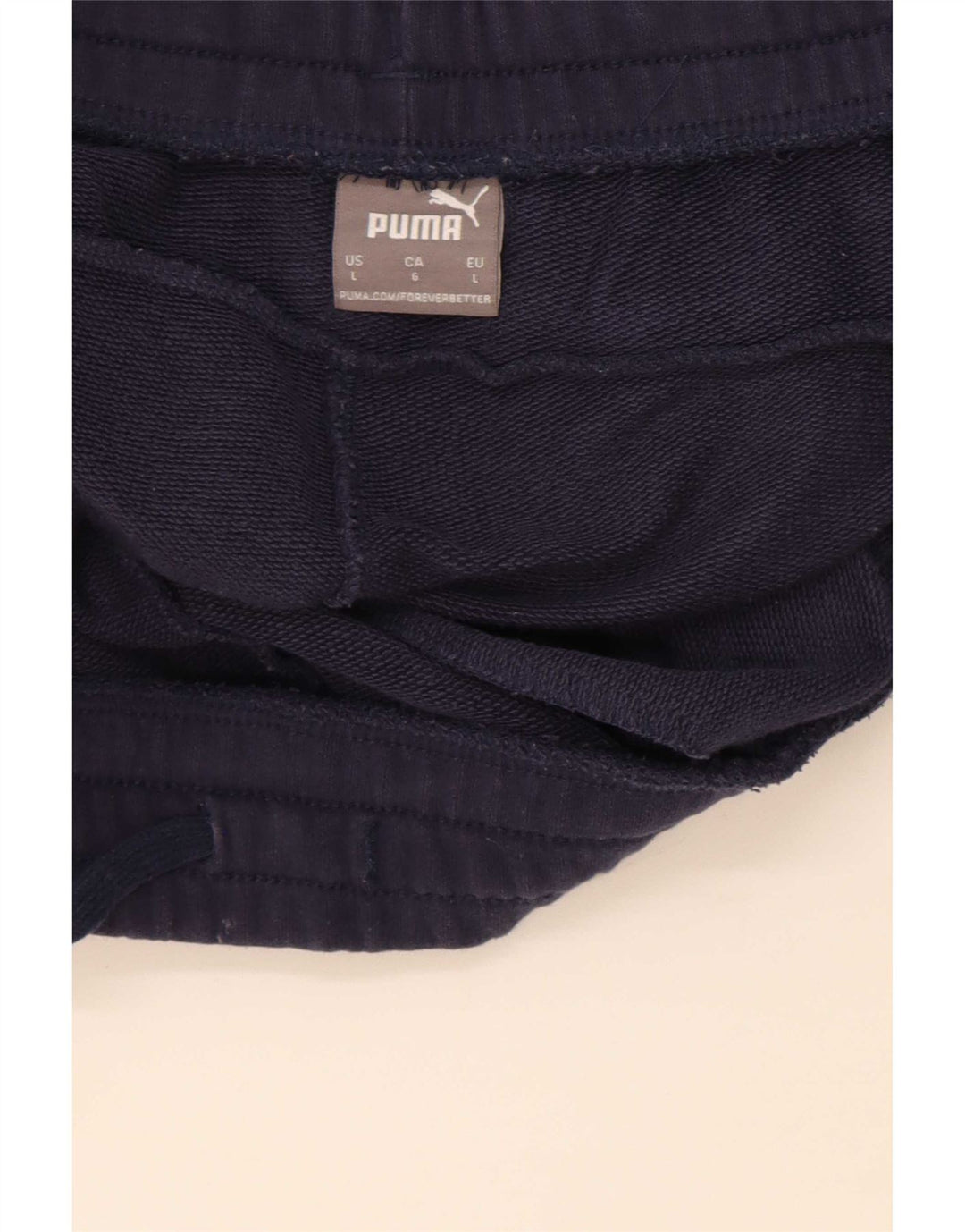 Pantaloncini sportivi da uomo Puma Large in cotone blu navy