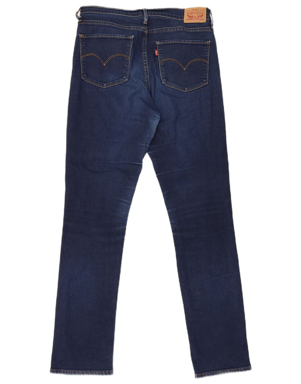 Jeans dritti a vita alta Levi's 724 da donna W30 L30 cotone blu navy