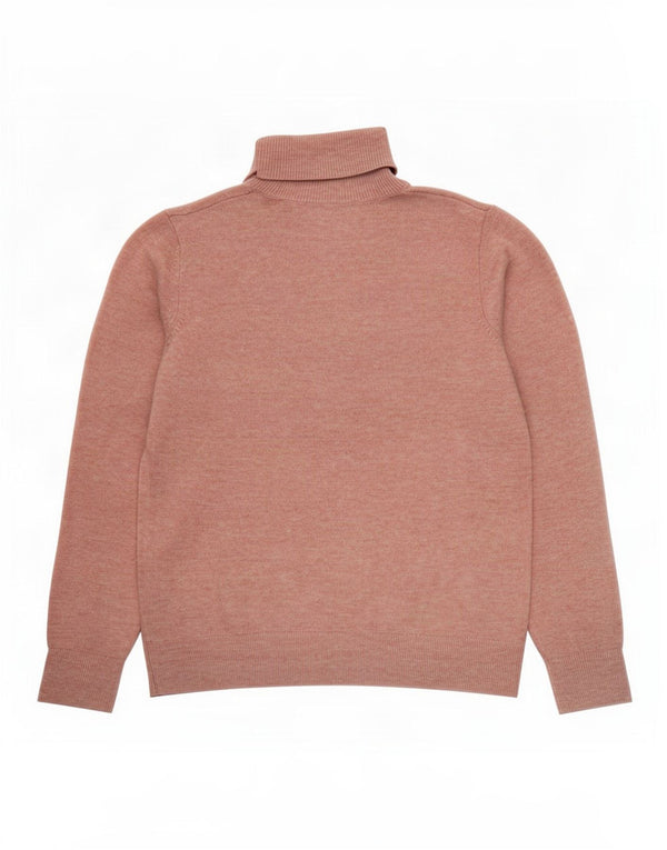 Maglione maglione a collo alto da donna Marks & Spencer UK 10 piccolo rosa chiazzato