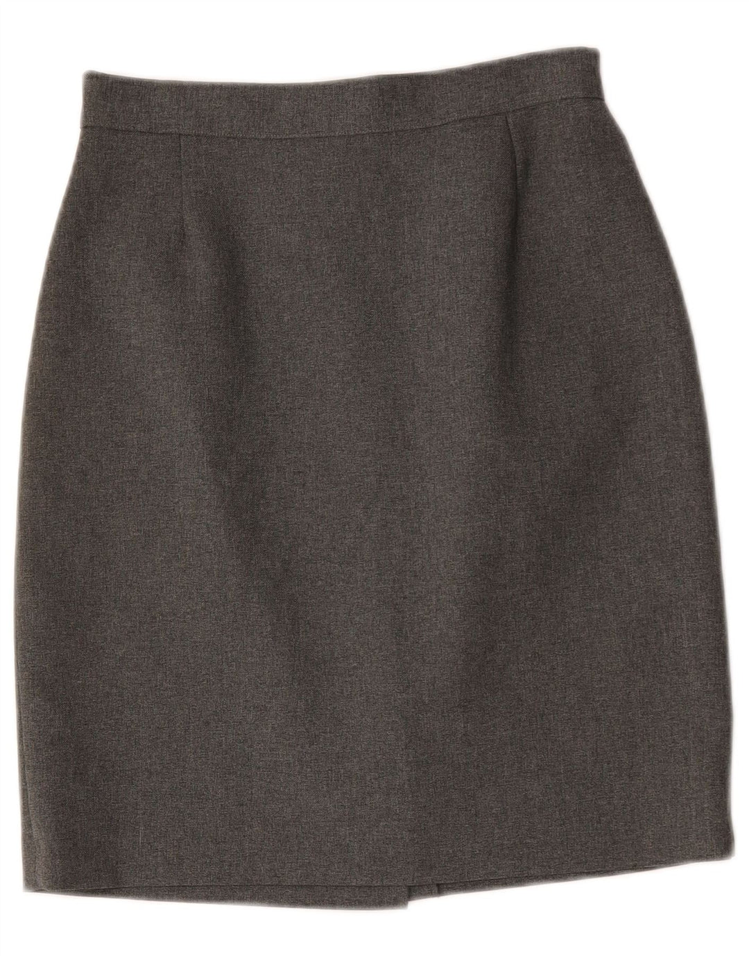 Gonna a tubino a vita alta da donna vintage IT 44 media W26 poliestere grigio