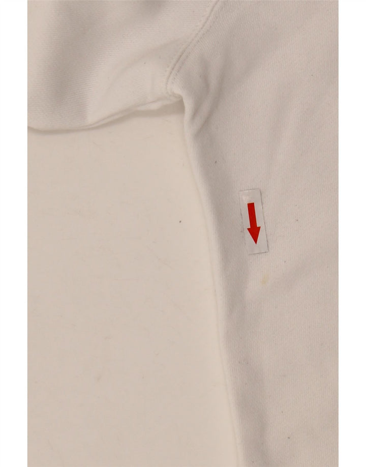 Felpa con cappuccio grafica da uomo G-Star, grande cotone bianco