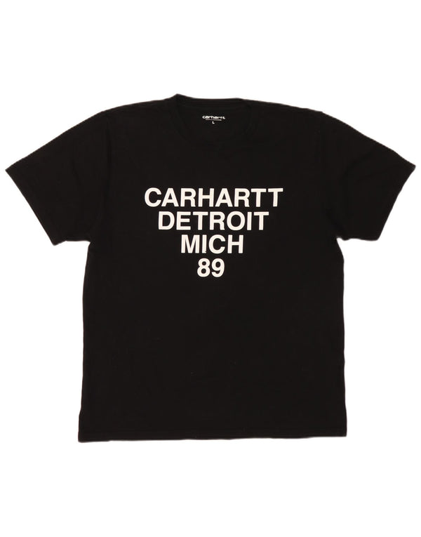 T-shirt grafica da uomo Carhartt Top grande in cotone nero