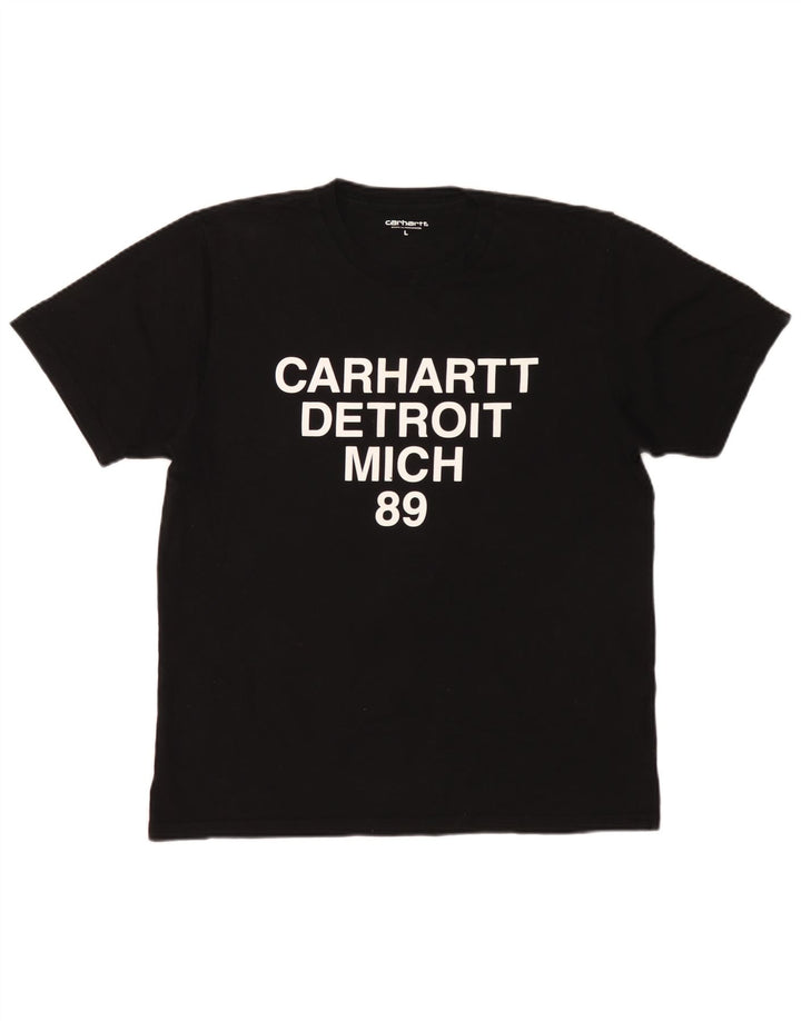 T-shirt grafica da uomo Carhartt Top grande in cotone nero