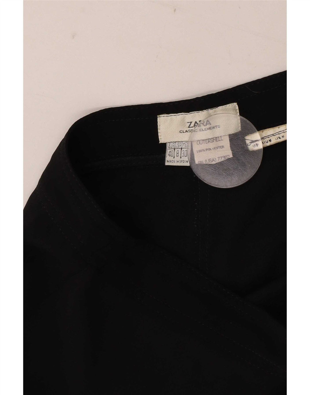 Pantaloni corti vestibilità ampia da donna Zara EU 40 medi W30 L26 poliestere nero