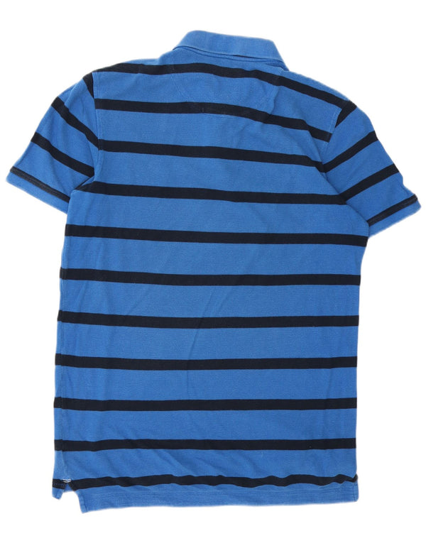 Crew Clothing Polo da uomo in cotone a righe grandi blu