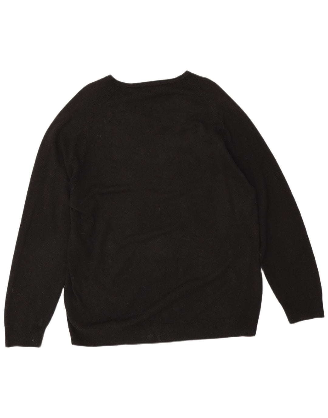 Maglione maglione con scollo a V da uomo Marks & Spencer XL acrilico nero