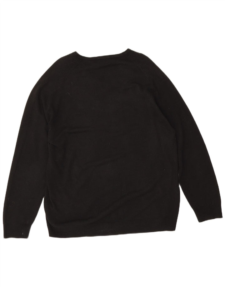 Maglione maglione con scollo a V da uomo Marks & Spencer XL acrilico nero