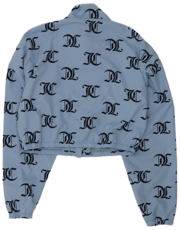 Giacca da ginnastica corta con grafica da donna Juicy Couture UK 14 grande blu