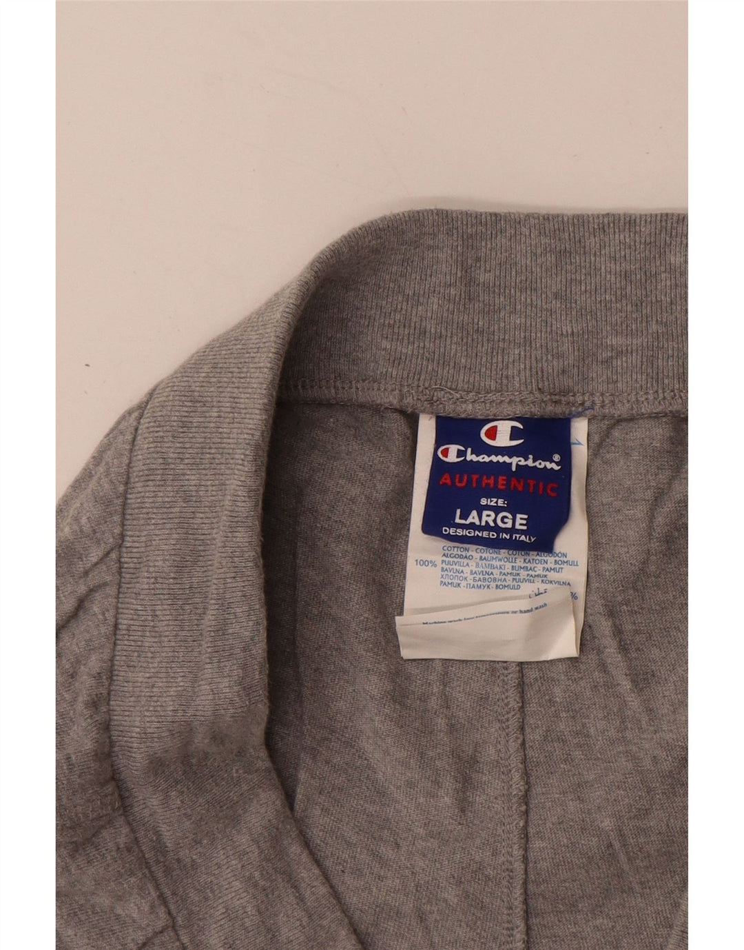 Pantaloni da tuta da uomo CHAMPION grandi in cotone grigio