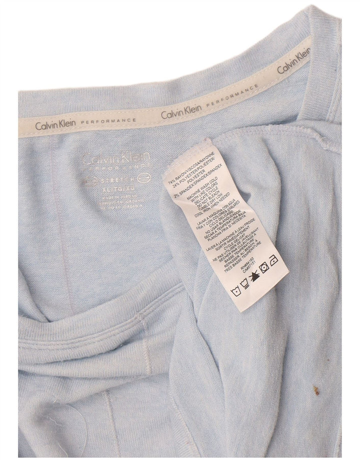 Calvin Klein Top oversize da donna manica 3/4 UK 18 XL viscosa blu