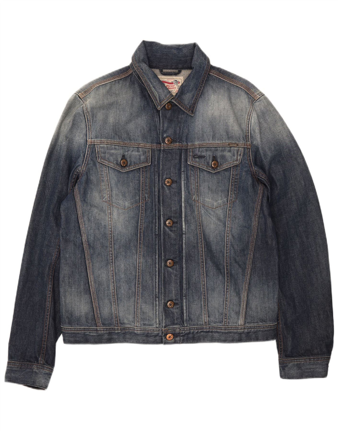 Giacca di jeans da uomo Diesel UK 42 XL cotone blu