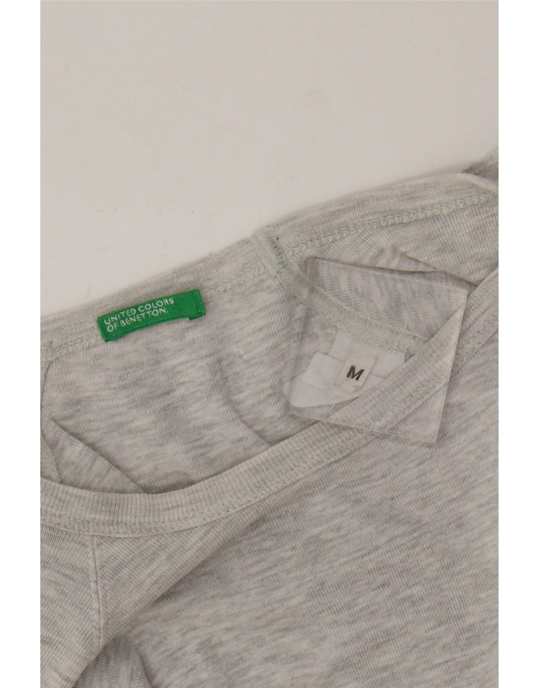 T-shirt da donna Benetton Top UK 12 Grigio medio chiazzato