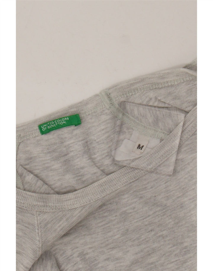 T-shirt da donna Benetton Top UK 12 Grigio medio chiazzato
