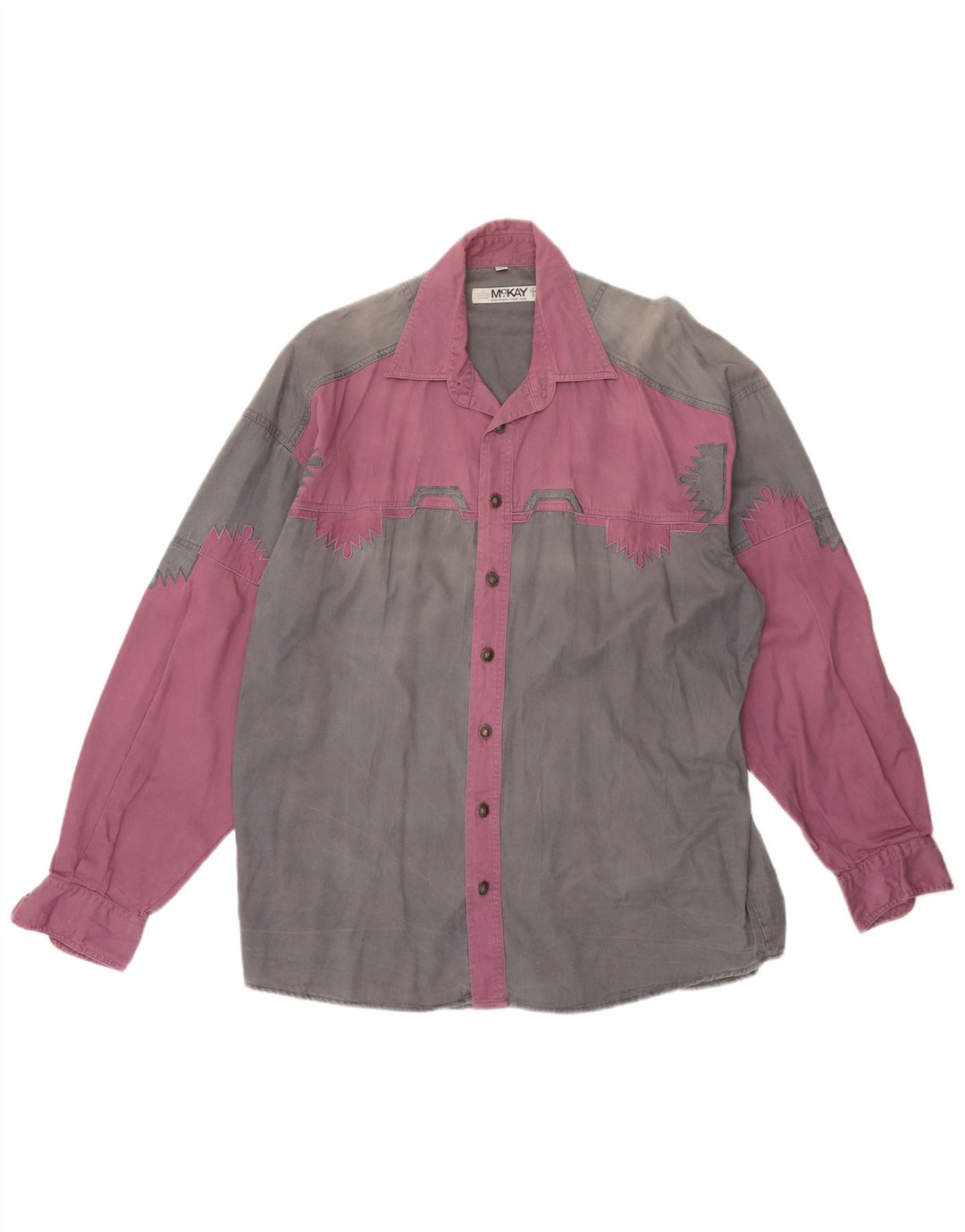 Camicia da uomo MCKAY taglia 41/42 grande color grigio