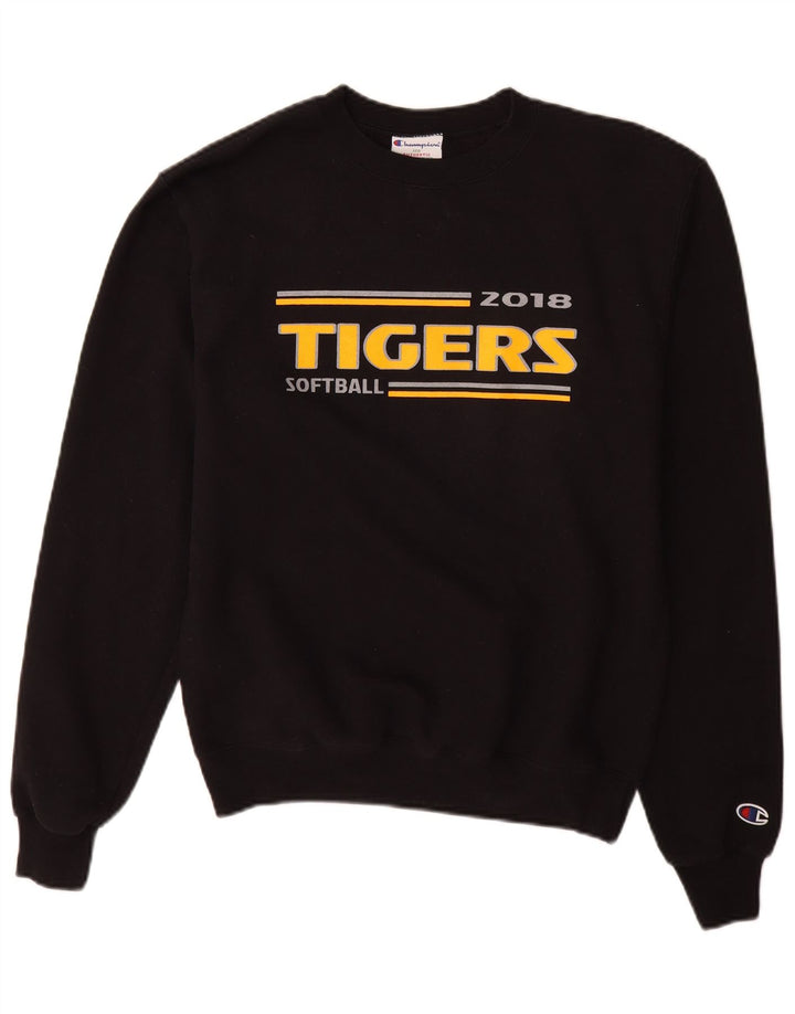 Felpa con grafica Champion Tigers da uomo, piccola, in cotone nero