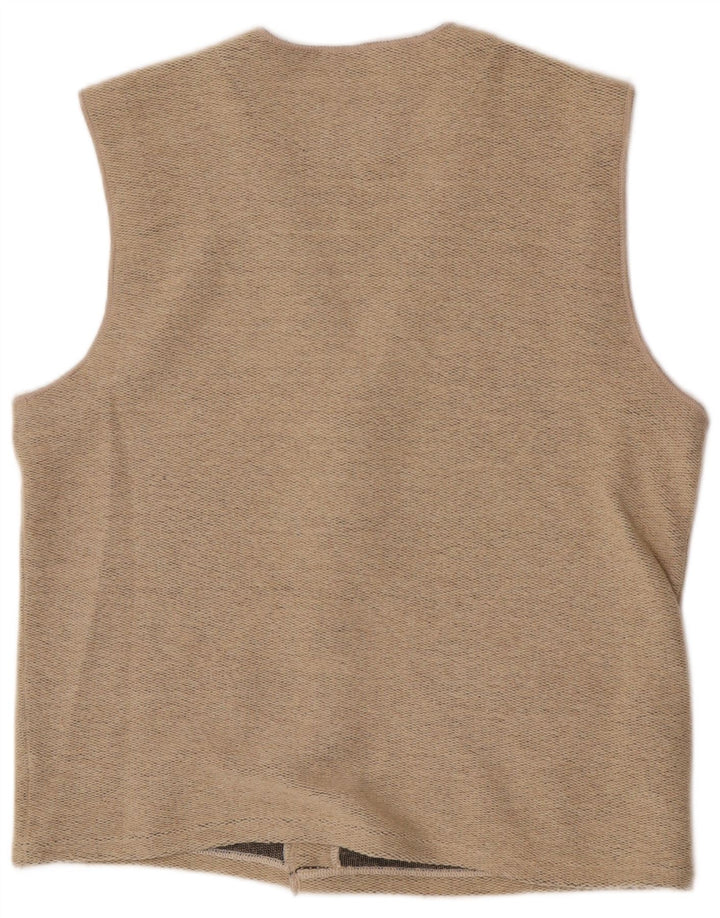 Gilet vintage da uomo 2XL in lana beige