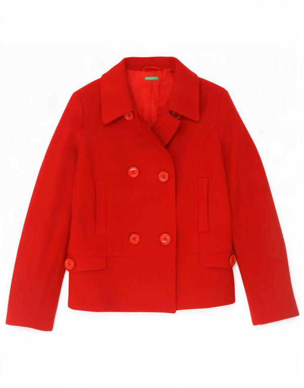 Caban per bambina Benetton 11-12 anni 2XL Rosso Lana
